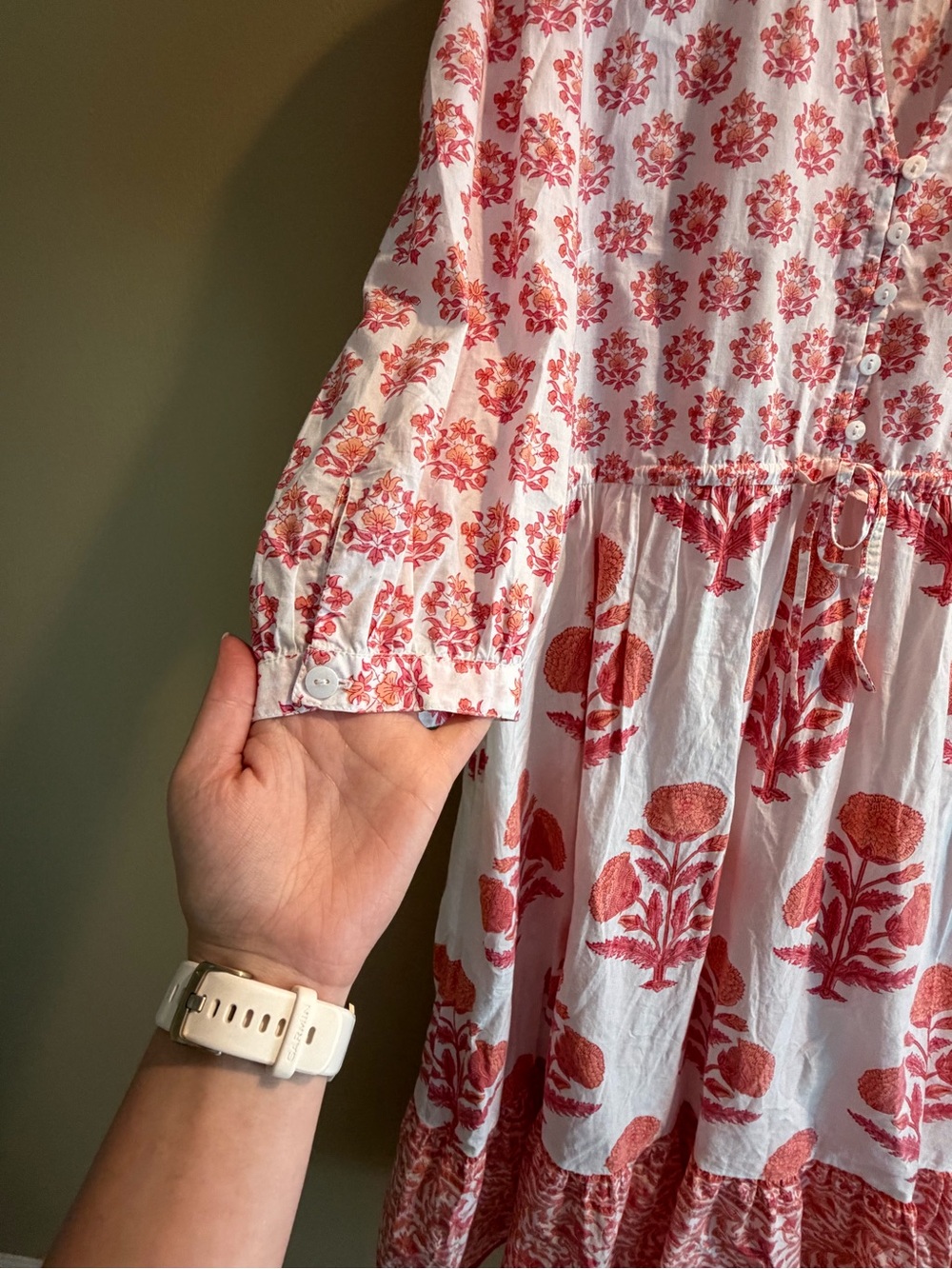 Pink City Prints Floral Pink Dress - Picture 4 of 8